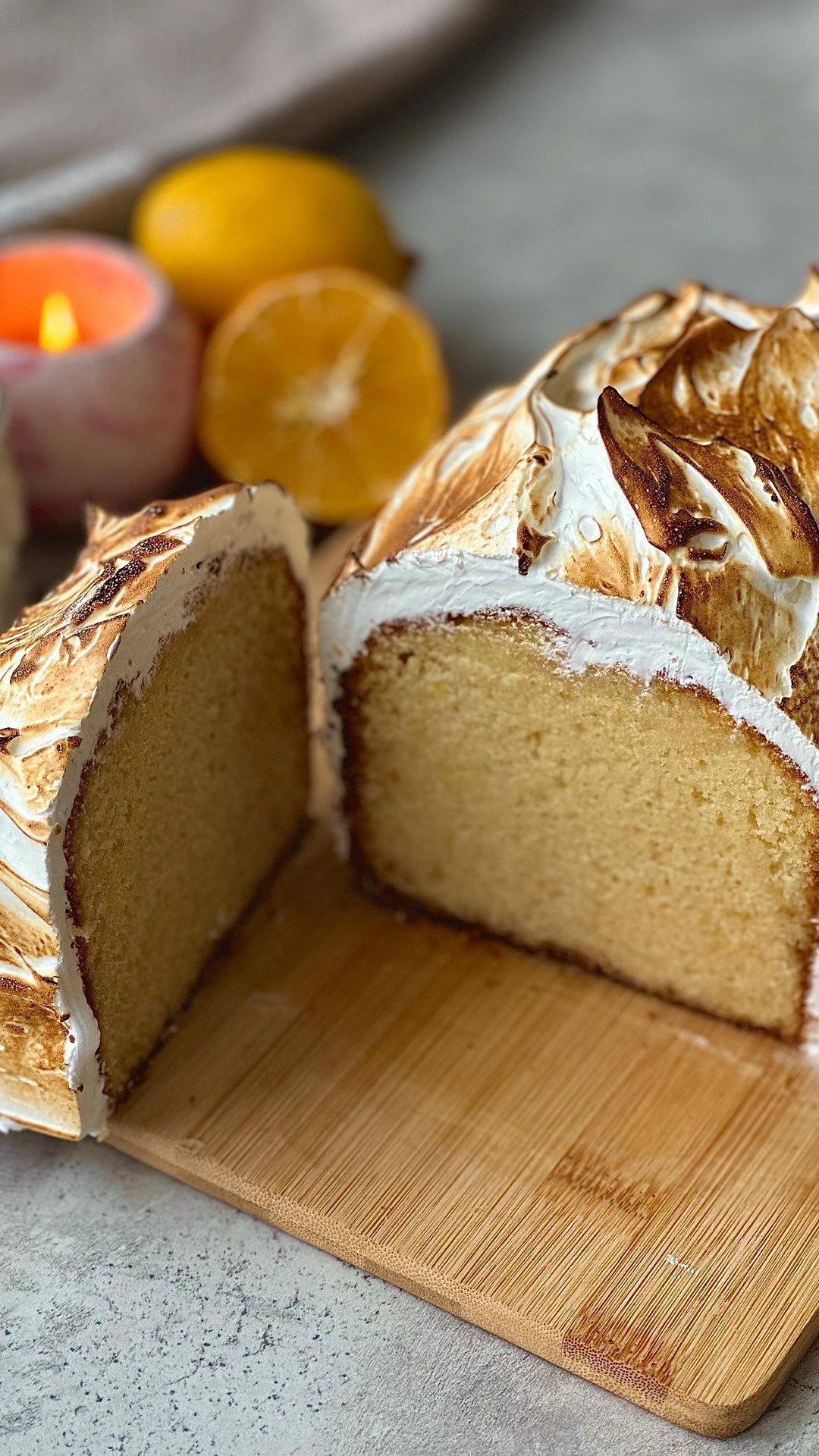 Lemon Cake with Meringue Topping