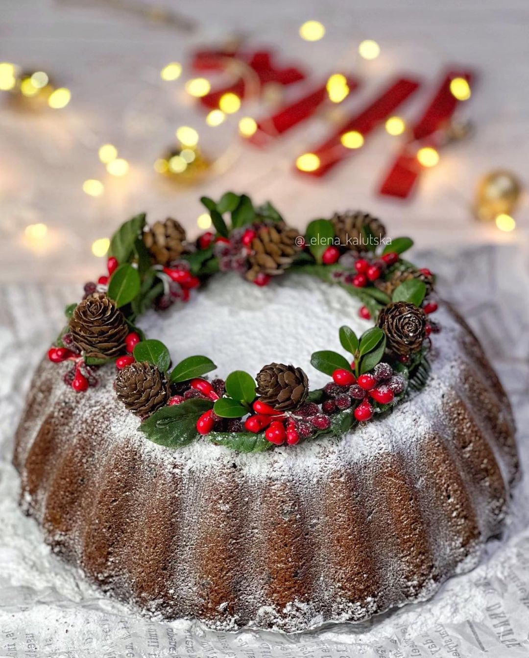 Orange & chocolate Christmas cake